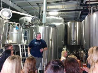 We sampled the Yazoo pale ale while the tour guide discussed the start of the brewing process.